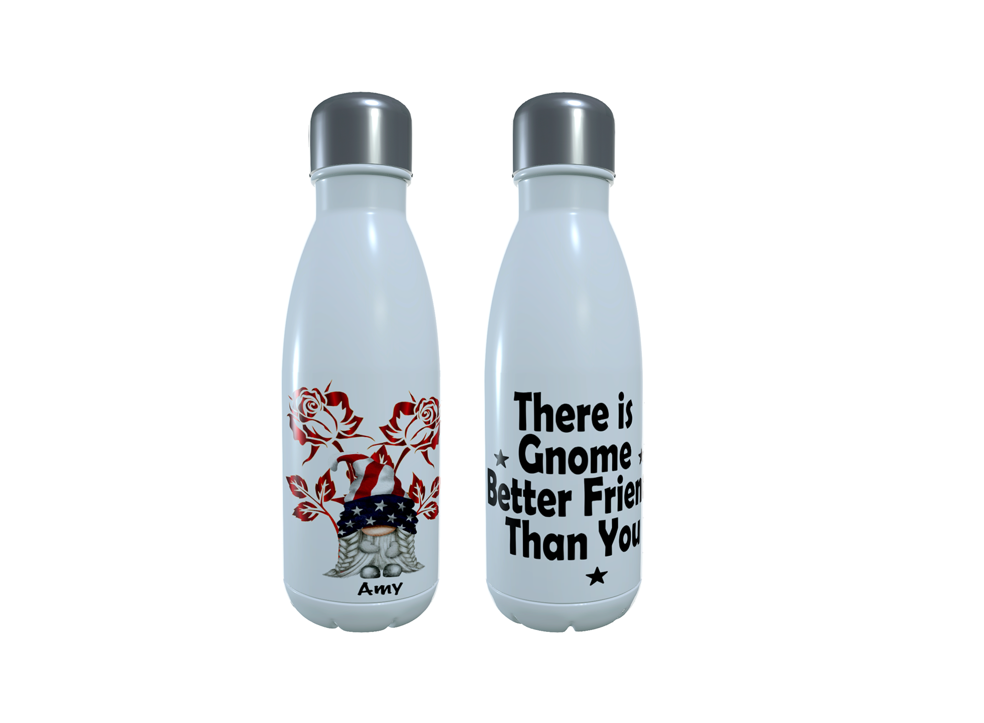 Patriotic Gnome Insulated Drinks Bottle, American Gnome Bottle